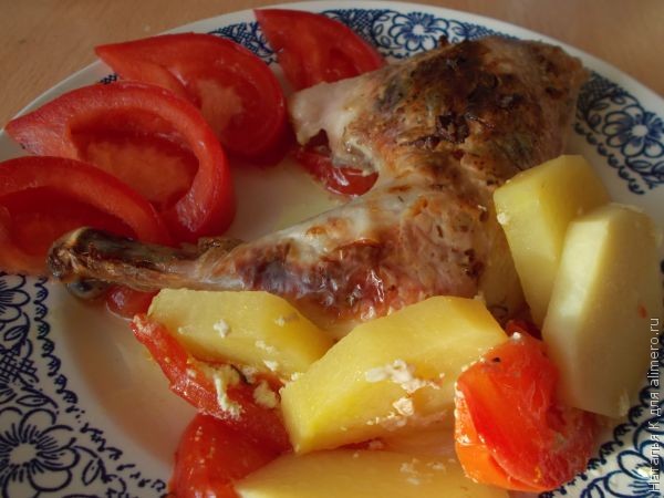 Куриные окорочка в кефирной заливке