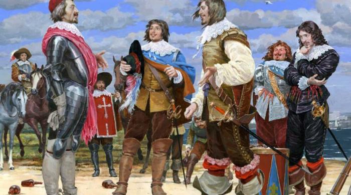 История Д’Артаньяна: правда о королевских мушкетерах (10 фото) Козни Мазарини Со смертью Людовика XIII пришел конец и первой роте мушкетеров. Дело в том, что кардинал Мазарини пытался сместить де Тревиля с должности командира, а на его место поставить племянника, Филиппа Мазарини. Потерпев неудачу, кардинал сумел добиться роспуска мушкетеров, и в 1646 году воплотил свои планы в жизнь.
