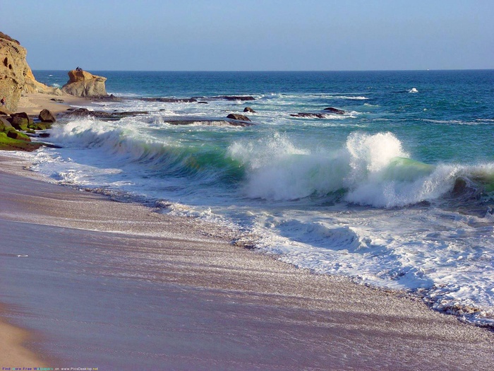"Coast Waves Surf Sea HD Desktop Wallpapers