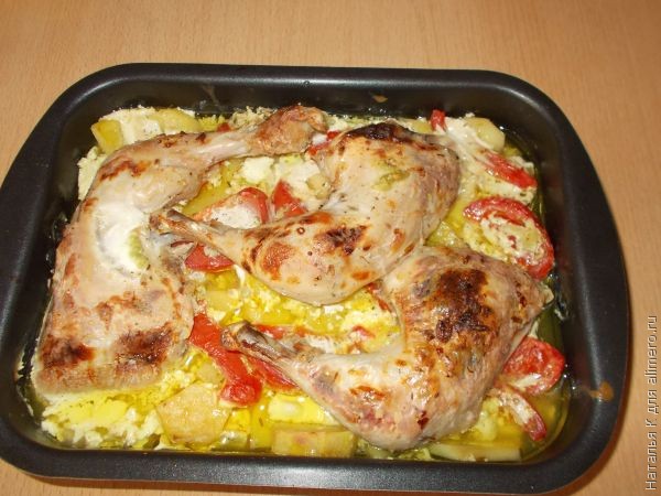 Куриные окорочка в кефирной заливке