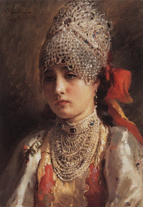 Константин Маковский, Боярышня. 1884 Константин Маковский, Боярышня. 1884