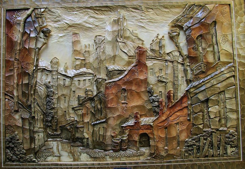 Резные картины из дерева