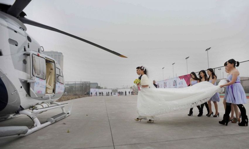 авто, китай, свадьба, кортеж