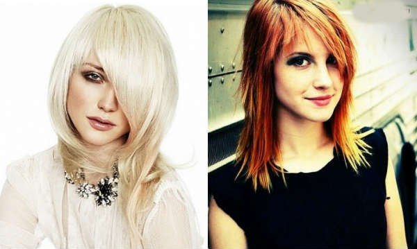 Стрижки с косой челкой Стрижки с косой челкой