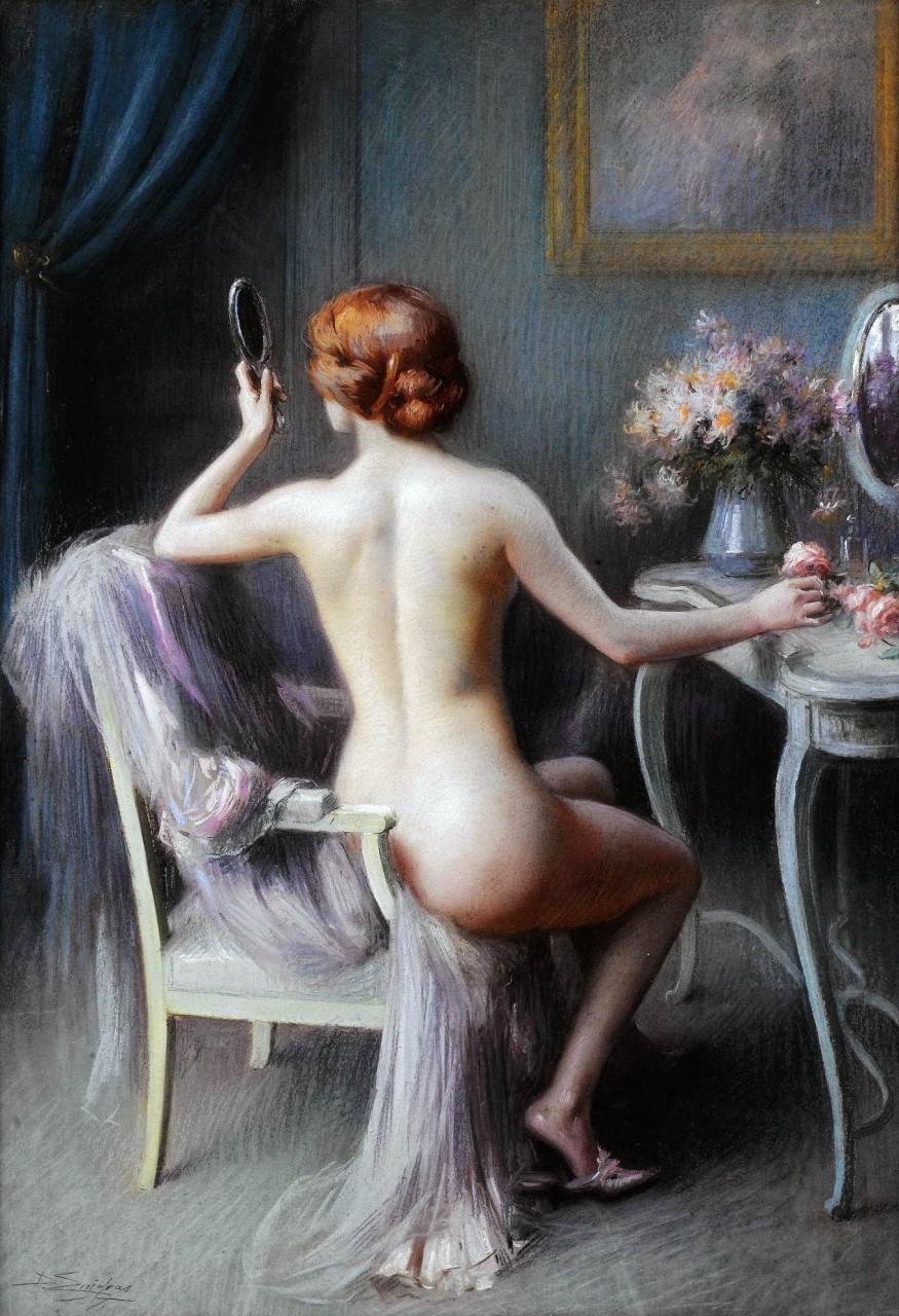 Французский живописец  Дельфин Энджолас в большой картинной галереи его работ  (1857-1945)