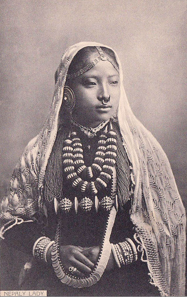 Непальская женщина Красота женщин прошлого в винтажных открытках 1900-1910 годов