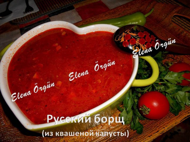 Борщ из квашеной капусты рецепт с пошагово Борщ из квашеной капусты рецепт с пошагово