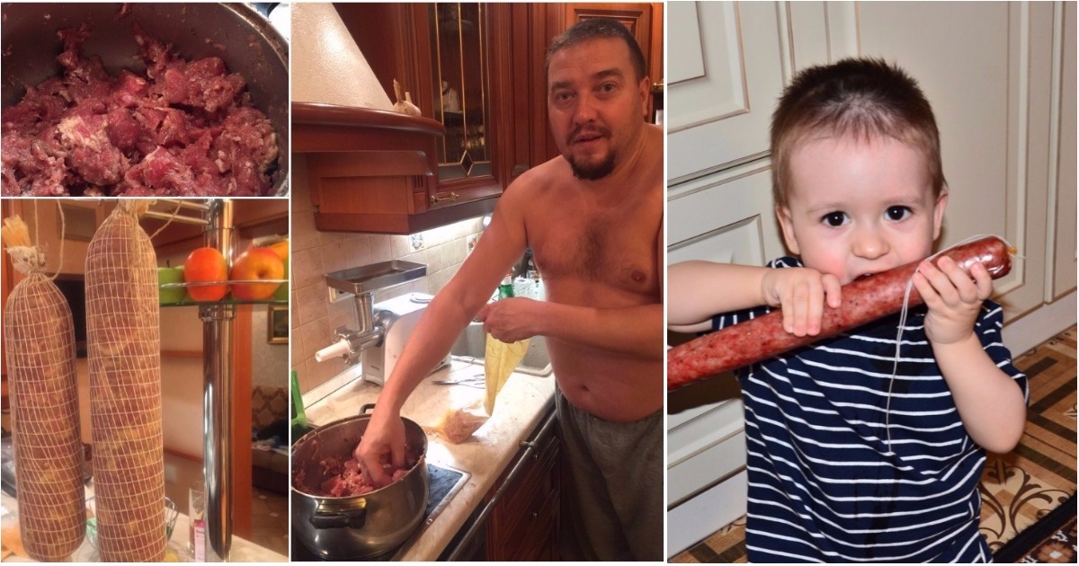 Мой муж заболел колбасированием! Мой муж заболел колбасированием! вкусно, домашнее, золотые руки, колбаса, муж