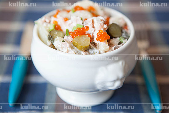 Салат из копченой горбуши - рецепт с фото Салат из копченой горбуши