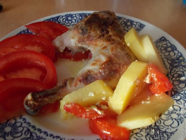 Куриные окорочка в кефирной заливке