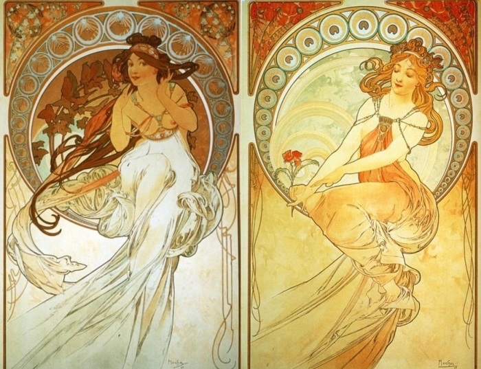 Альфонс Муха. Серия *Искусство*. Музыка и Живопись, 1898 | Фото: gallerix.ru Альфонс Муха. Серия *Искусство*. Музыка и Живопись, 1898 | Фото: gallerix.ru