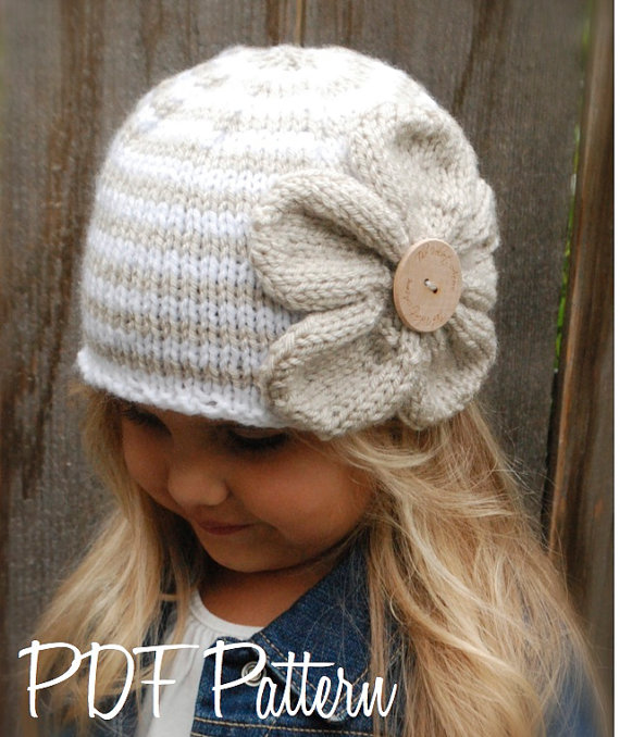 Knitting PATTERN-The Riyan Cloche' (Toddler, Child, Adult sizes)