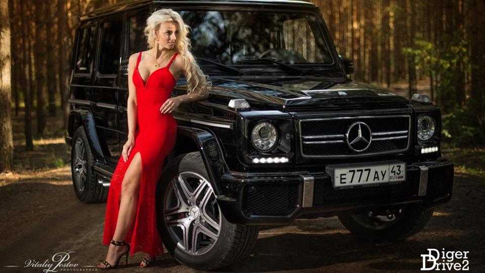 Автомобили  и девушки Мерседес-Бенц ( Tuning mercedes-benz g 63 amg 2014 )