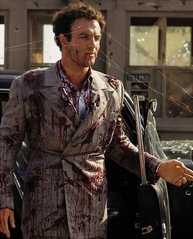 "Крестный отец", Джеймс Каан после расстрела на заправке актер, за кадром, кино, площадка, съемка, фильм, фотография