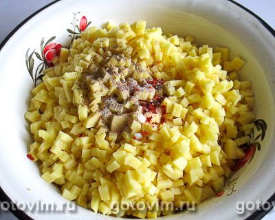 Фотографии рецепта Манты с картошкой и солёным салом, 03 Манты с картошкой и солёным салом