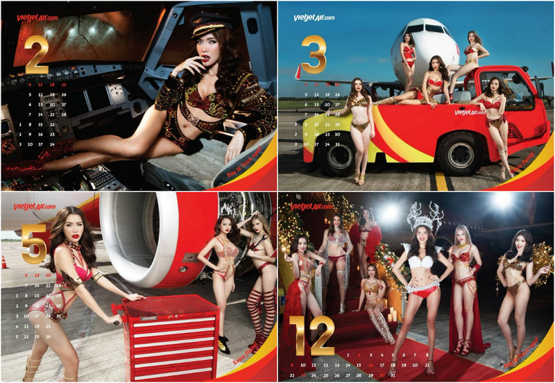Стюардессы в бикини в календаре авиакомпании VietJet Стюардессы в бикини в календаре авиакомпании VietJet
