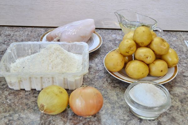 Картофельные зразы с курицей фото ингредиенты