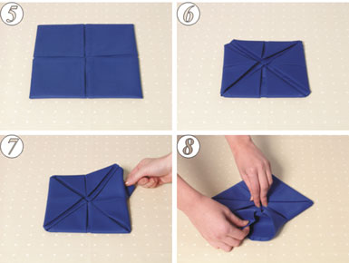 Как сложить салфетку в виде простой тиары пошаговая инструкция с фото