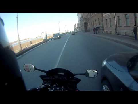 Погоня за мотоциклистом в Питере. Март 2016