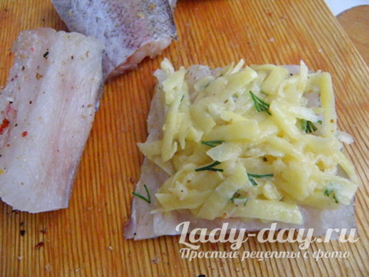 минтай с картошкой