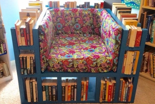 2. Каким вы себе представляли кресло для чтения? Вот таким оно должно быть у заядлого книголюба книги, книголюбы, крутые вещи, способы хранения, фото, чтение