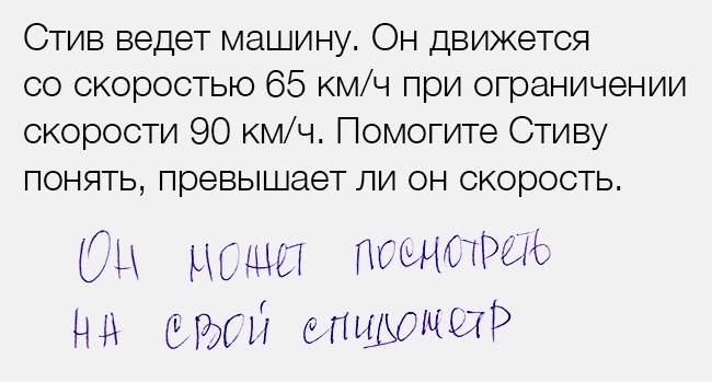 Школьники весьма прямолинейно ответили на вопросы в контрольных работах. И это заслуживает уважения!