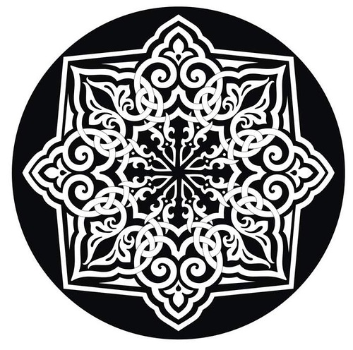 Узоры для росписи тарелочек (черно-белые)