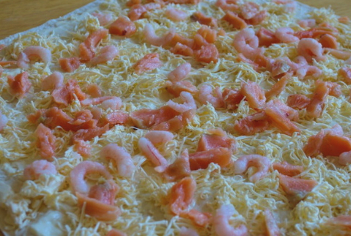 Лаваш с морепродуктами. Лаваш с морепродуктами.