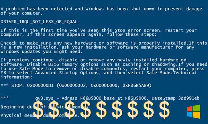 Синий экран смерти Windows, Интересные факты о компьютерах