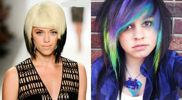 Стрижки с косой челкой Стрижки с косой челкой