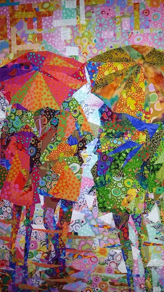 "Rain II" by Danny Amazonas.All pieced with Kaffe Fassett fabrics. Amazing!: