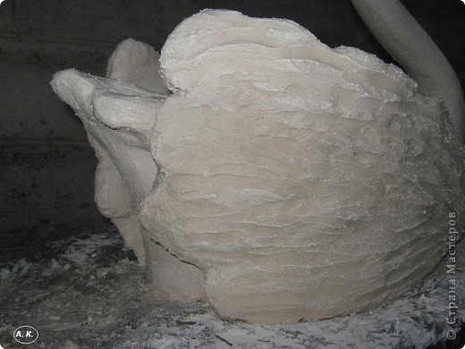 Мастер-класс, Скульптура Лепка: Лебедь-кашпо. ч. ІІ. Фото 11