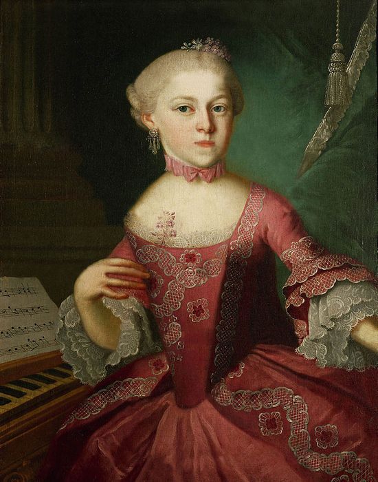 Мария Анна Моцарт в детстве, 1763год. / Фото: thevintagenews.com Неизвестные гении: Мария Анна Моцарт