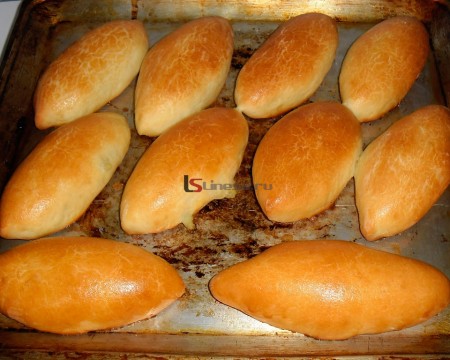 Пирожки печёные с творогом Пирожки печёные с творогом
