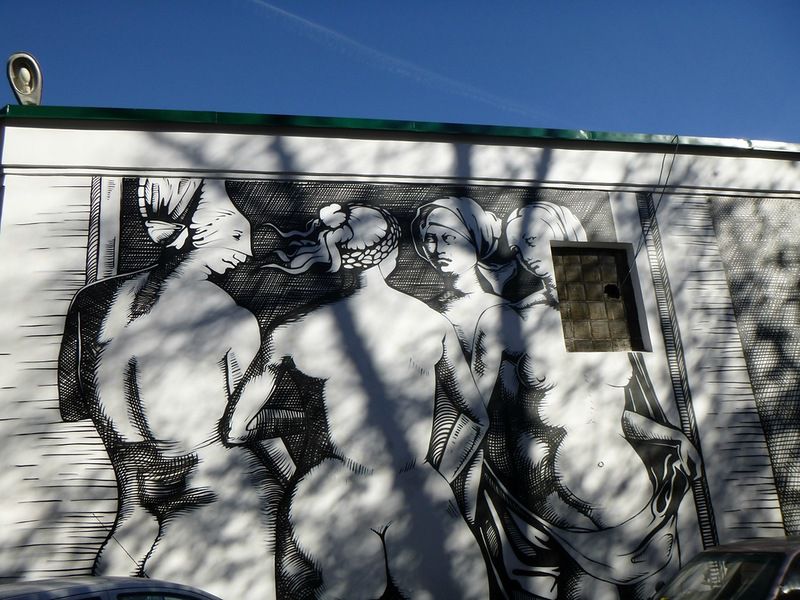 граффити, портрет, художник