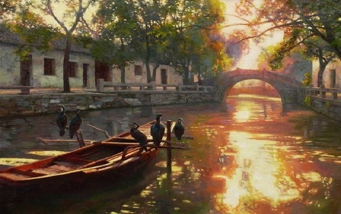 Пейзажная живопись от Тянь Хайбо.