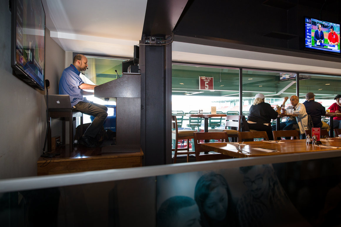 Kantor in context, in the State Street Pavilion Club.