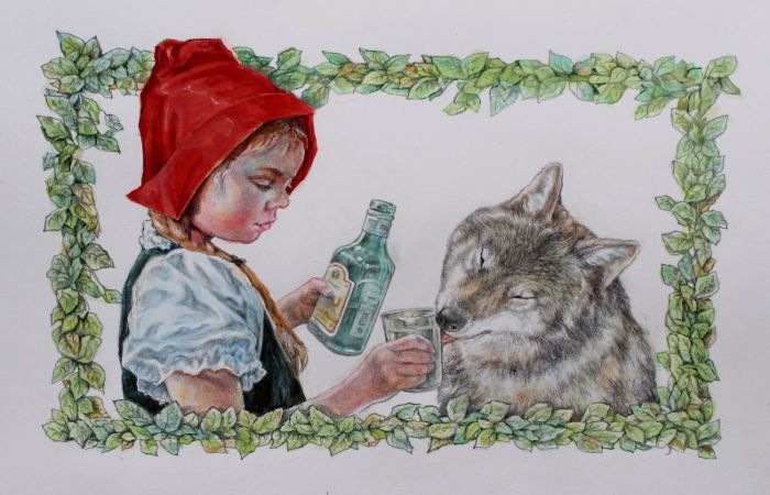 Красная Шапочка и Серый Волк. Автор: Александр Ботвинов. Красная Шапочка и Серый Волк. Автор: Александр Ботвинов.