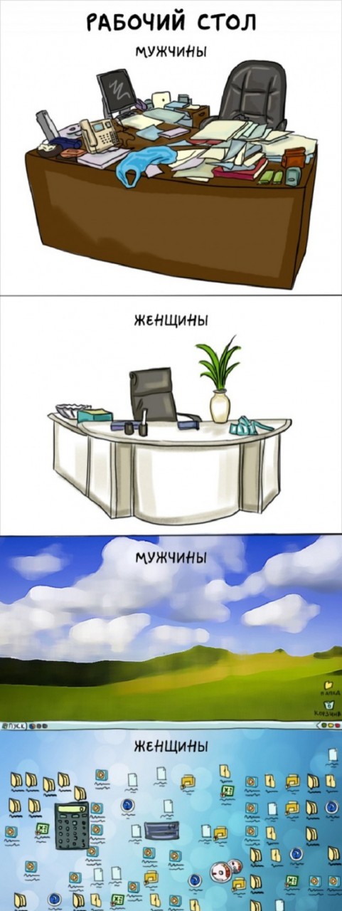 Яркие различия между мужчинами и женщинами в смешных картинках! Яркие различия между мужчинами и женщинами в смешных картинках!