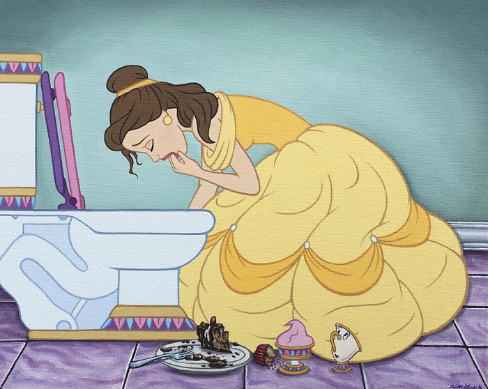 Artist Makes Disney Characters Struggle With The Reality Of Our Modern World And The Result Is Controversial