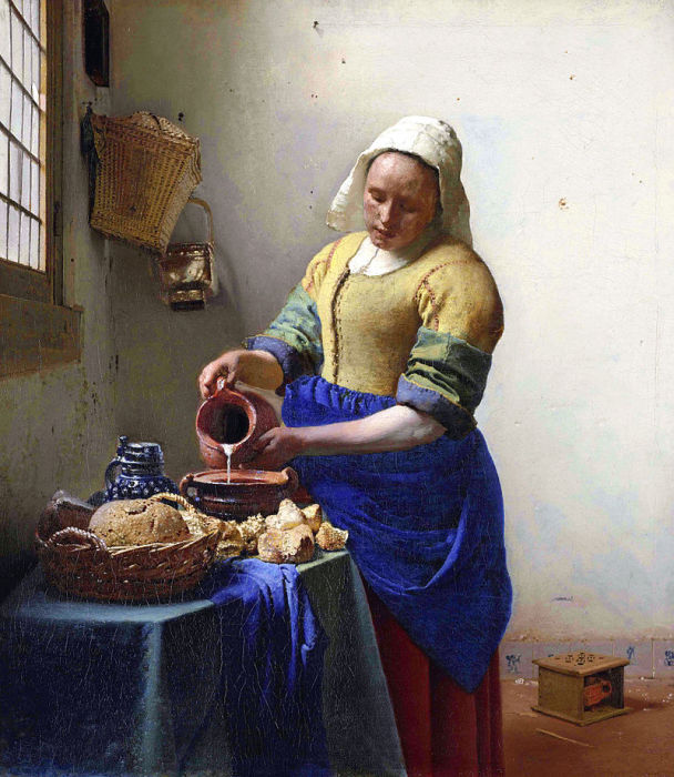 Ян Вермеер, «Молочница» (1658—1660 гг), Государственный музей, Амстердам Ян Вермеер, «Молочница» (1658—1660 гг), Государственный музей, Амстердам