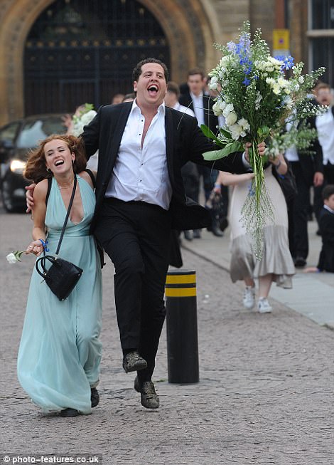 Free for all: Students from Clare College also attended their May Ball last night, with tickets costing up to £200 each
