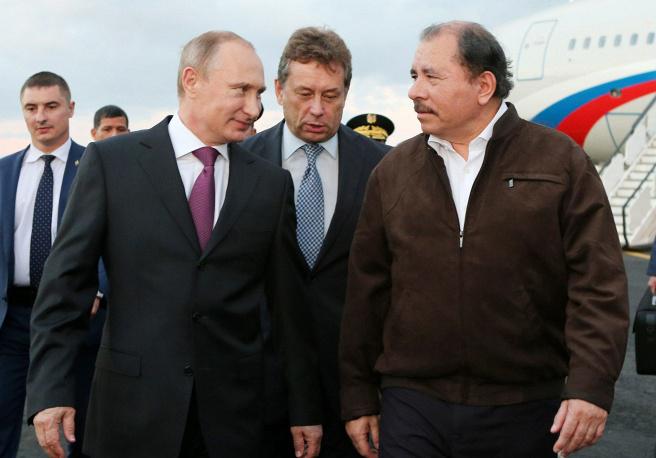 Владимир Путин и Даниэль Ортега в Никарагуа Washington Free Beacon: В Никарагуа скоро появится база российской разведки