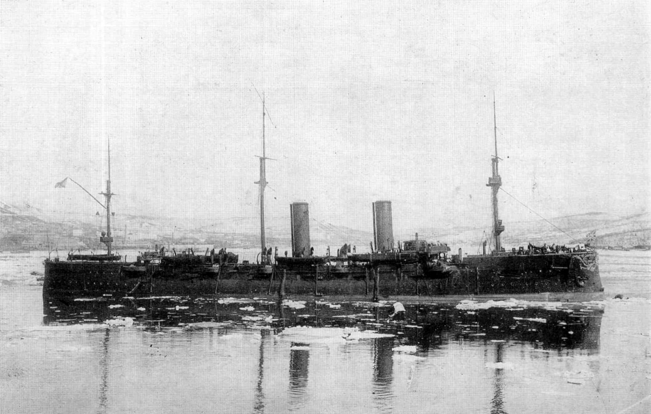 Броненосный крейсер «Рюрик». (wikiwand.com) Броненосный крейсер «Рюрик».