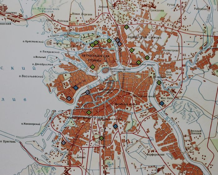Карта ленинграда 1941 года с улицами и домами
