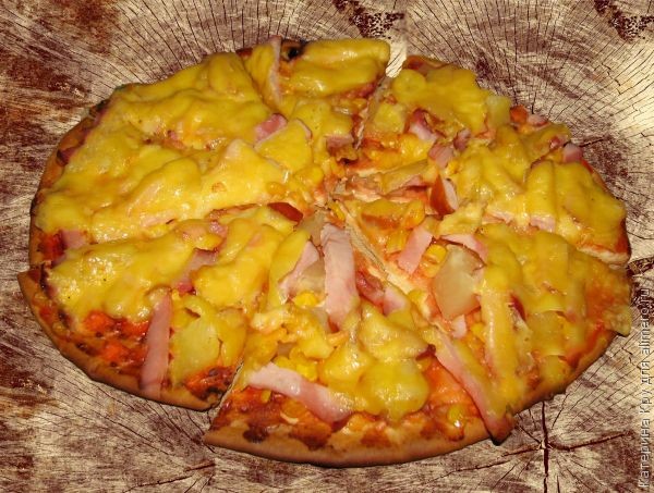 Пицца с балыком и ананасами в духовке за 15 минут Пицца с балыком и ананасами в духовке за 15 минут