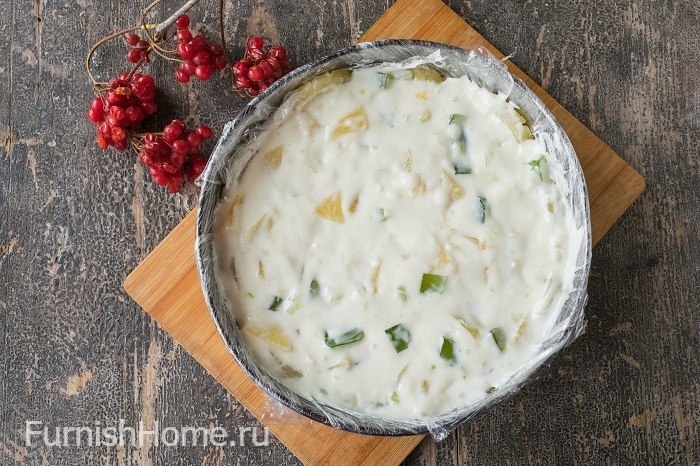 Торт с нежным суфле и ананасами Торт с нежным суфле и ананасами