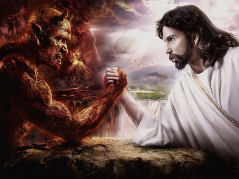 Сатана борется с Богом через человека.