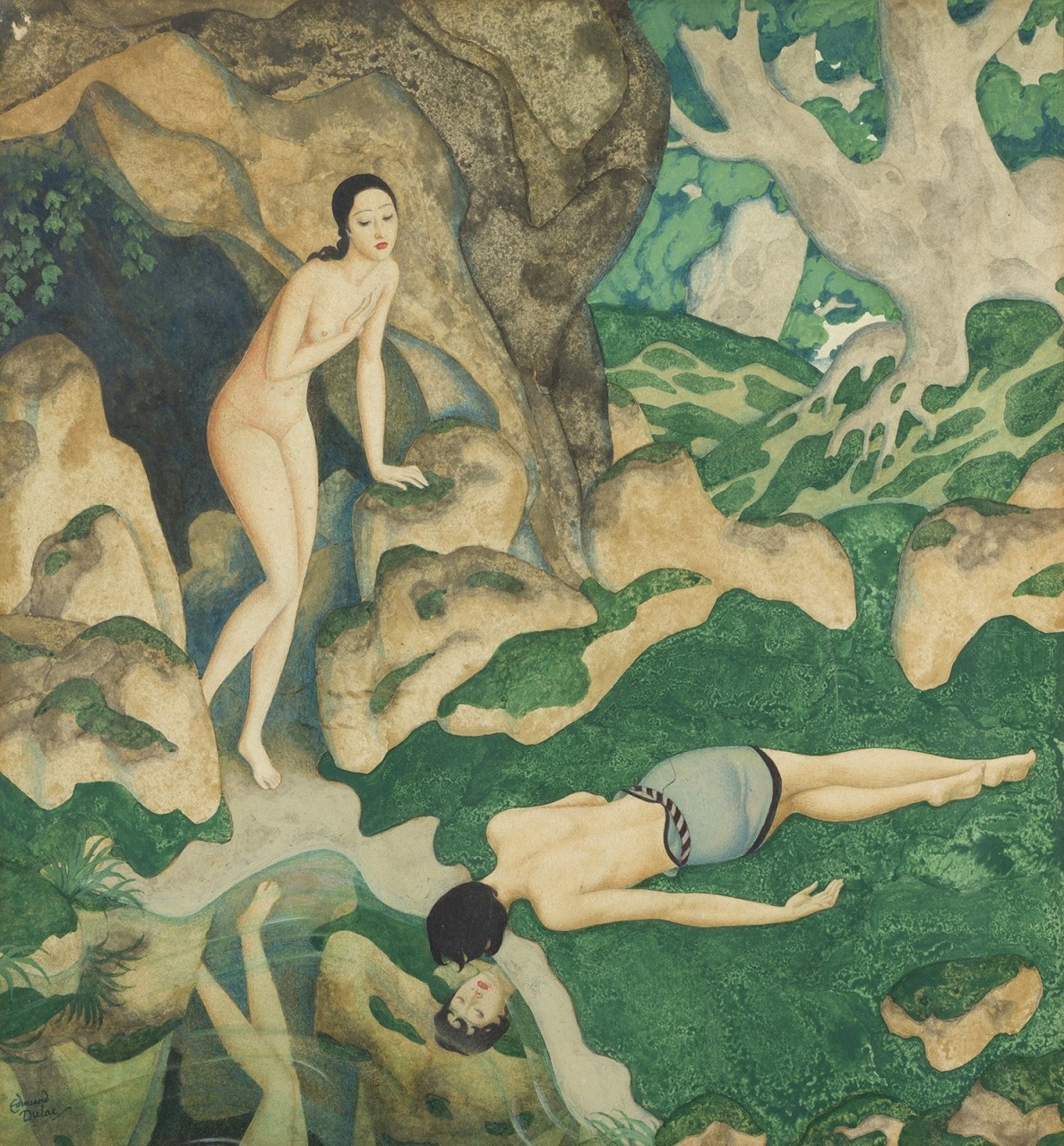 1_Эхо и Нарцисс (Echo and Narcissus)_30 х 28_акварель и гуашь_Частное собрание.jpg 1_Эхо и Нарцисс (Echo and Narcissus)_30 х 28_акварель и гуашь_Частное собрание.jpg