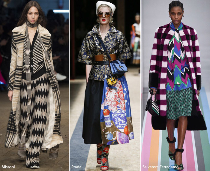 Микс принтов - тренды из Милана, осень/зима 2016-2017
